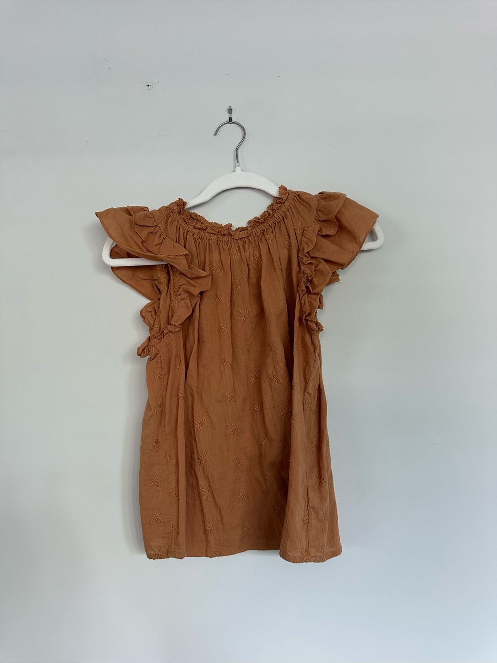 Target Universal Thread Rust Ruffle Sleeve Dress